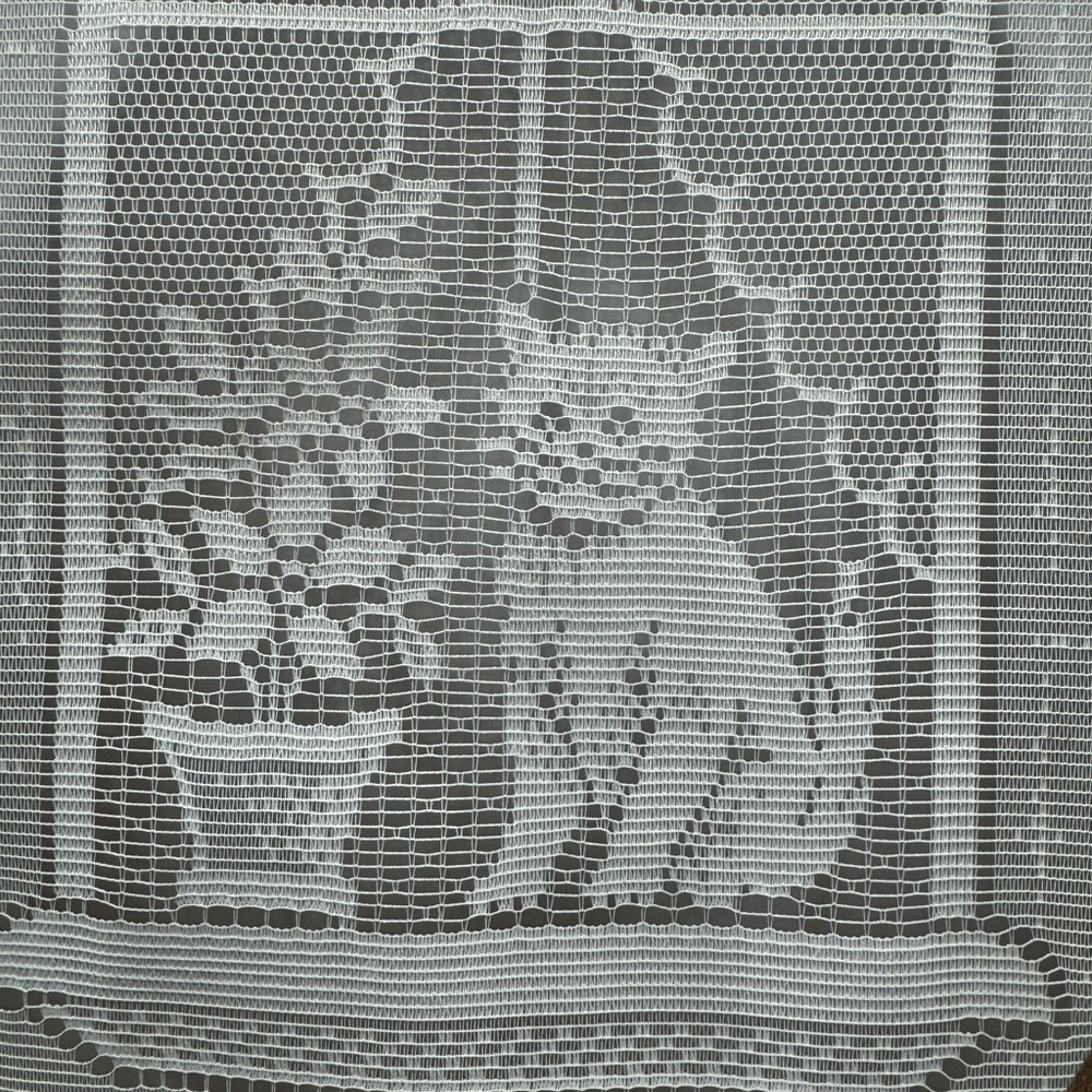 Vintage Lace Cat Wall Hanging with Wooden Frame 1970s/80s - Picture 2 of 6